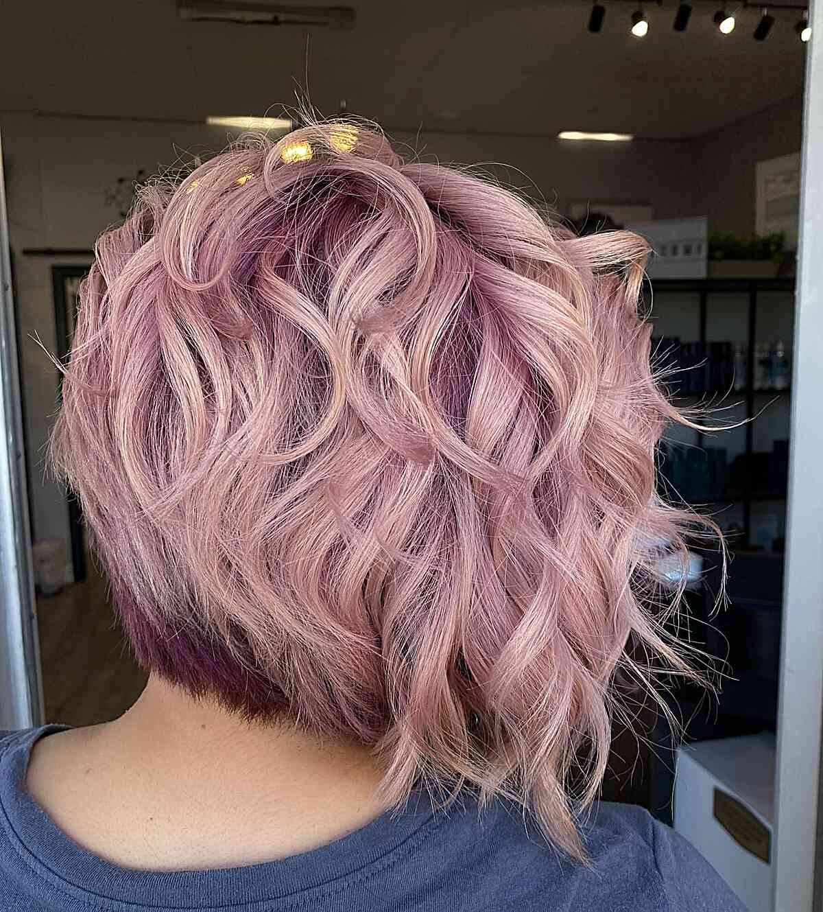 Perfectly Pink Tousled Bob