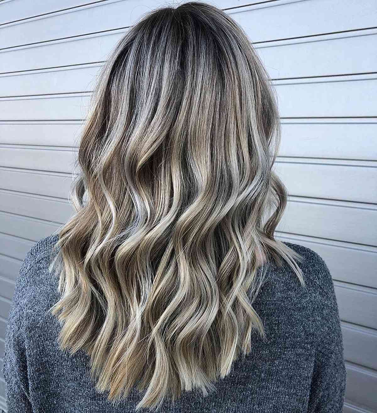 Platinum Highlights on Mushroom Blonde Hair