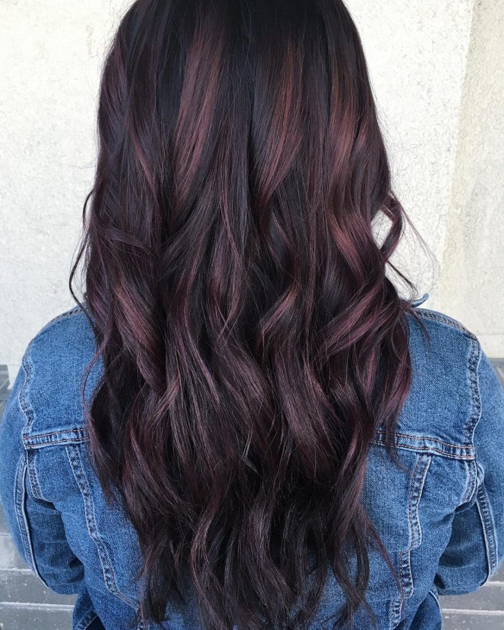 Plum and Black Balayage