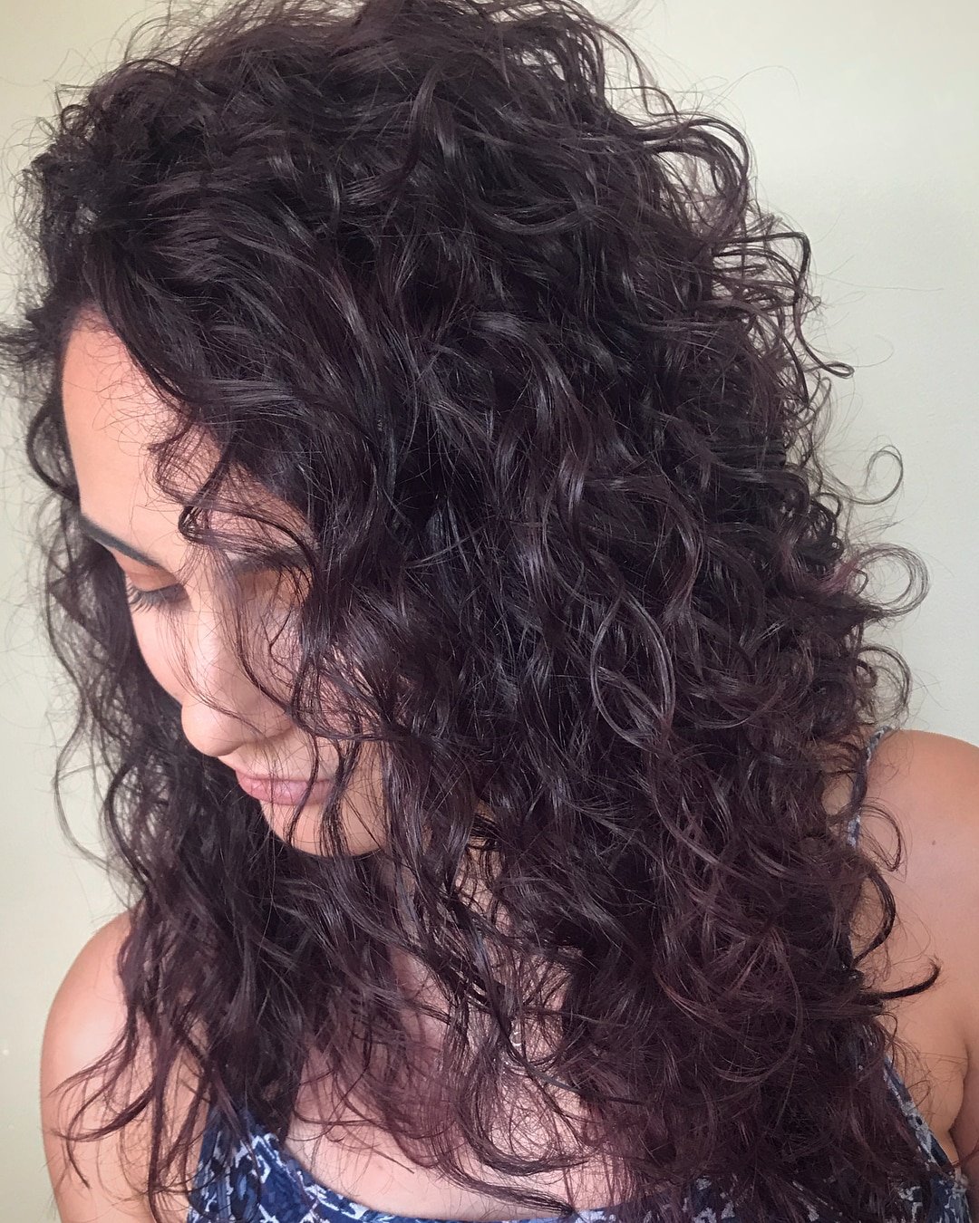 Plum Purple on Curly Locks