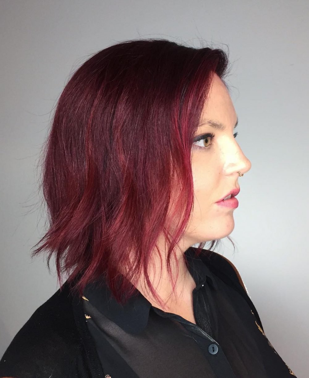 Red Violet on Short Hair