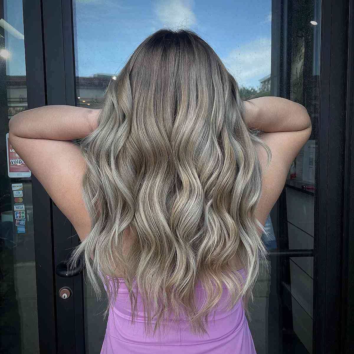 Rich Mushroom Blonde Balayage Highlights