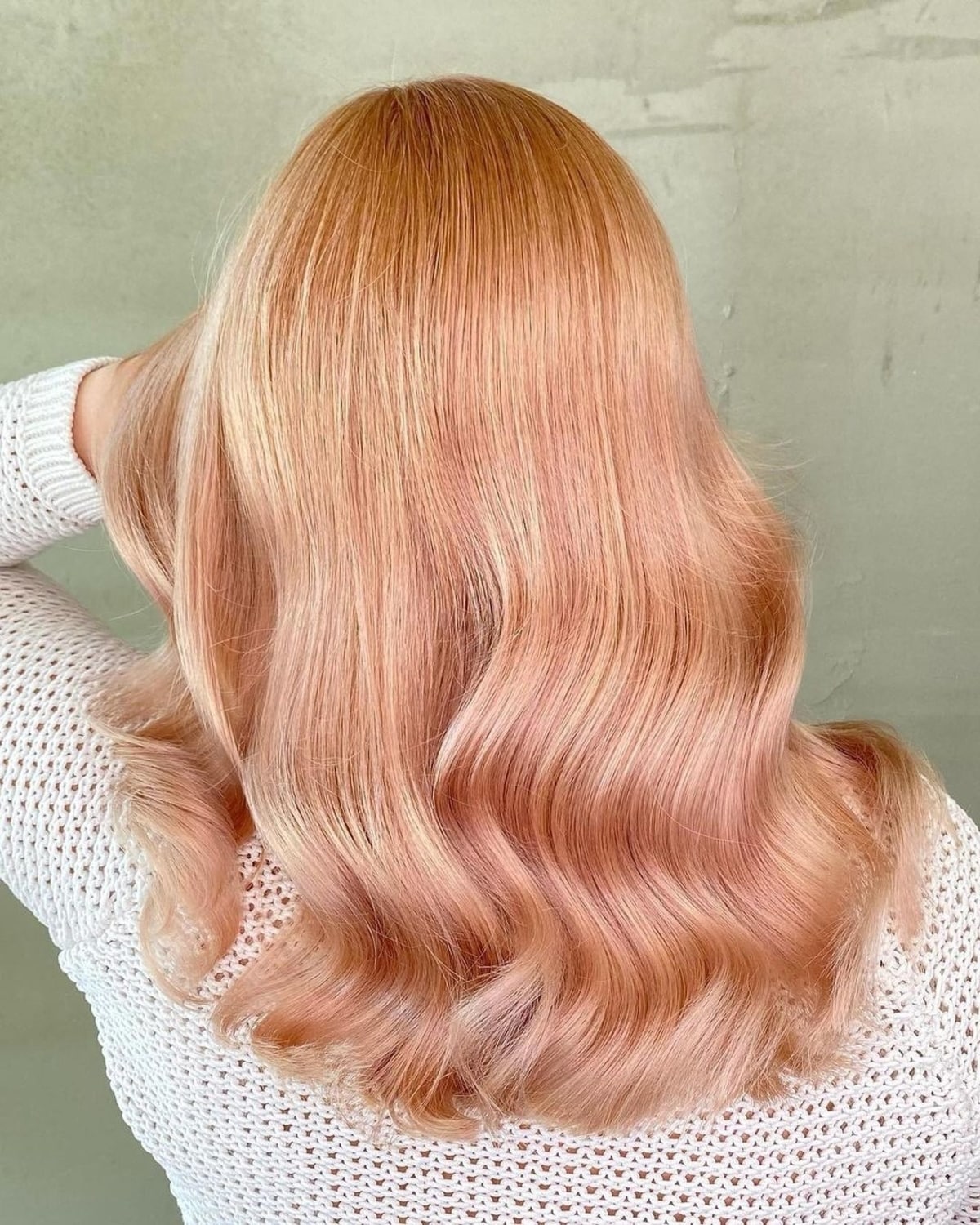 Rose gold champagne blonde