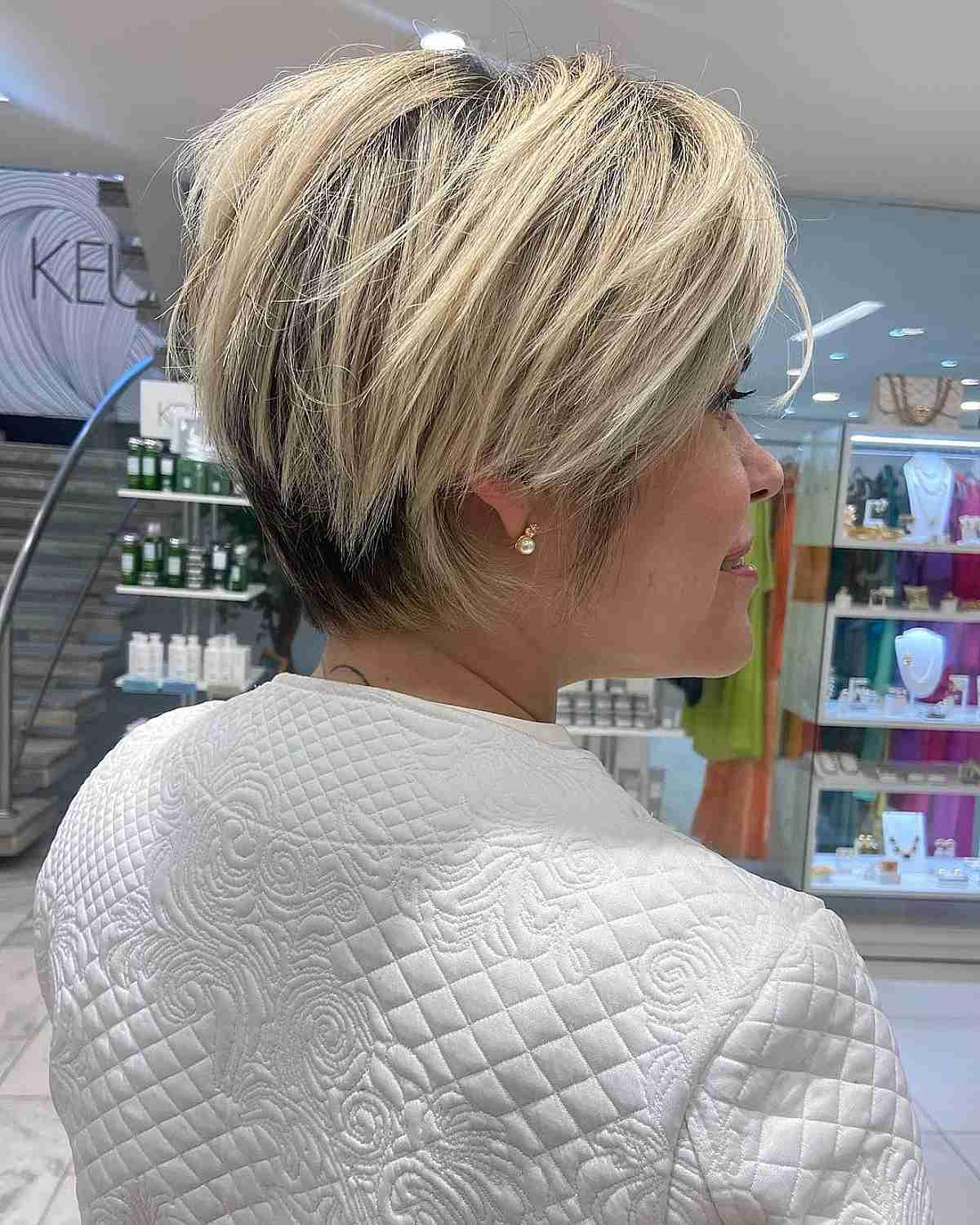 Short Black and Blonde Hairstyle