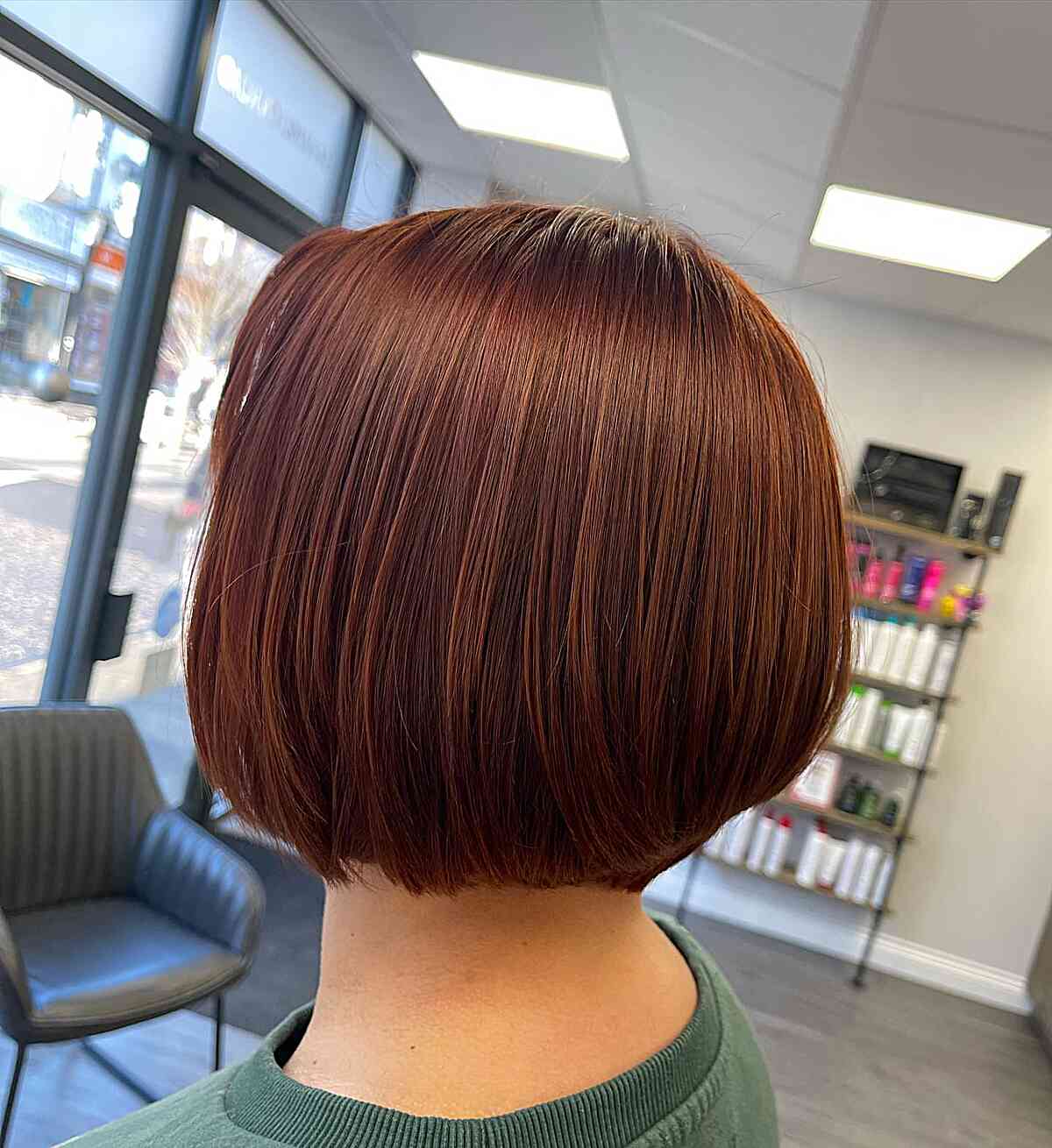 Short-Length Dark Auburn Brown Hair