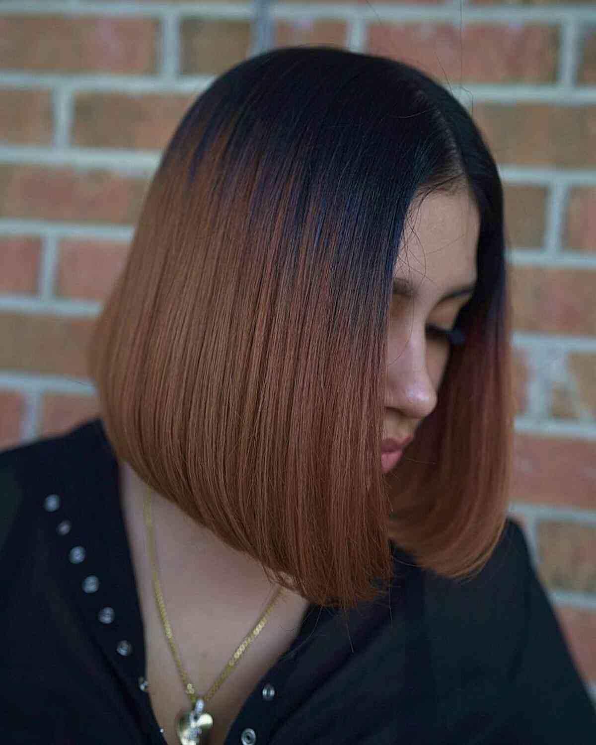 Sleek Short Bob Ombre