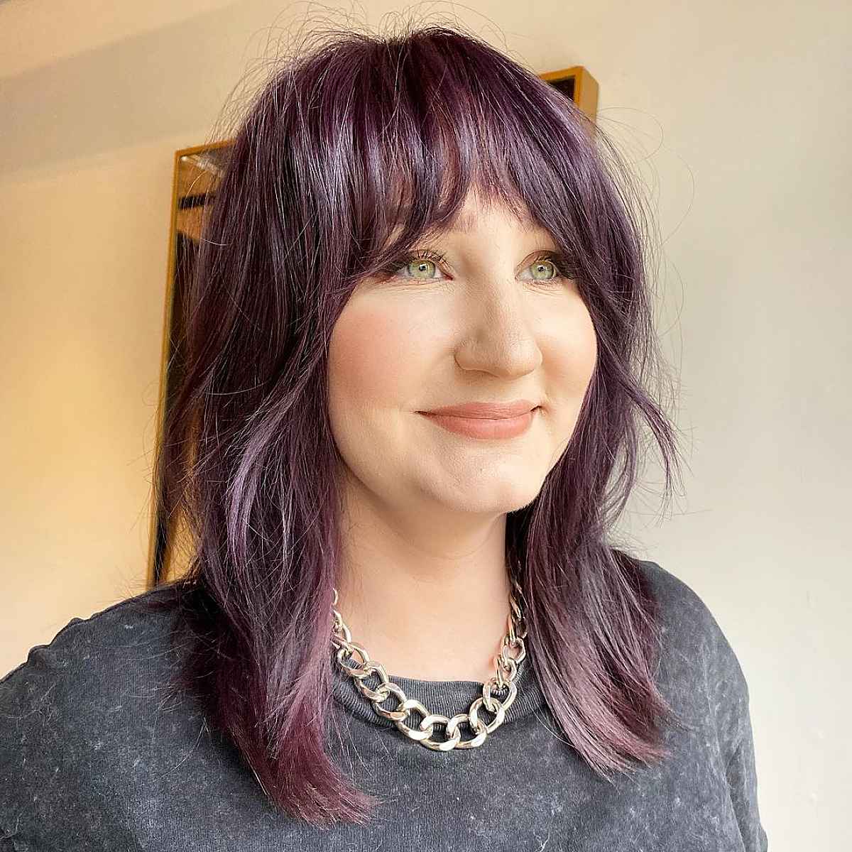 smokey eggplant purple hair color