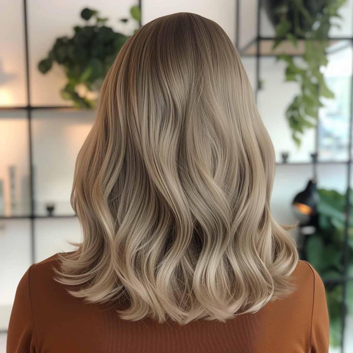 Smokey mushroom blonde hair