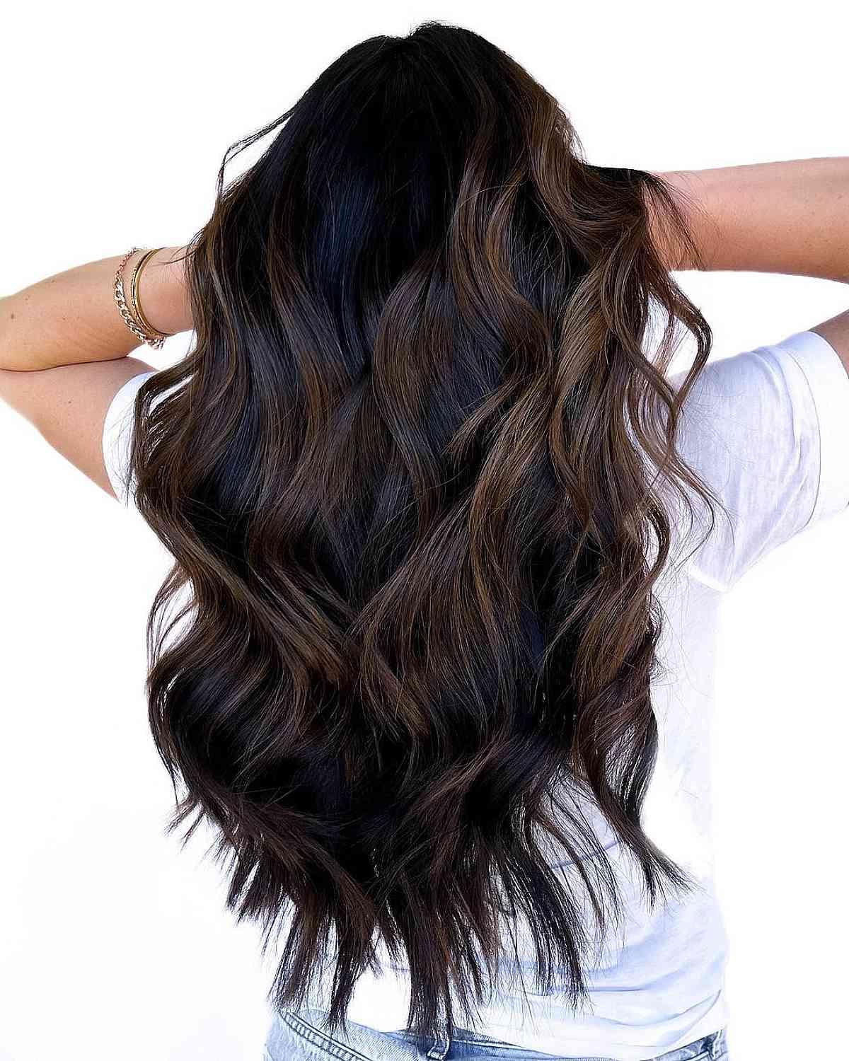 Stunning Dark Hazelnut Balayage Tones