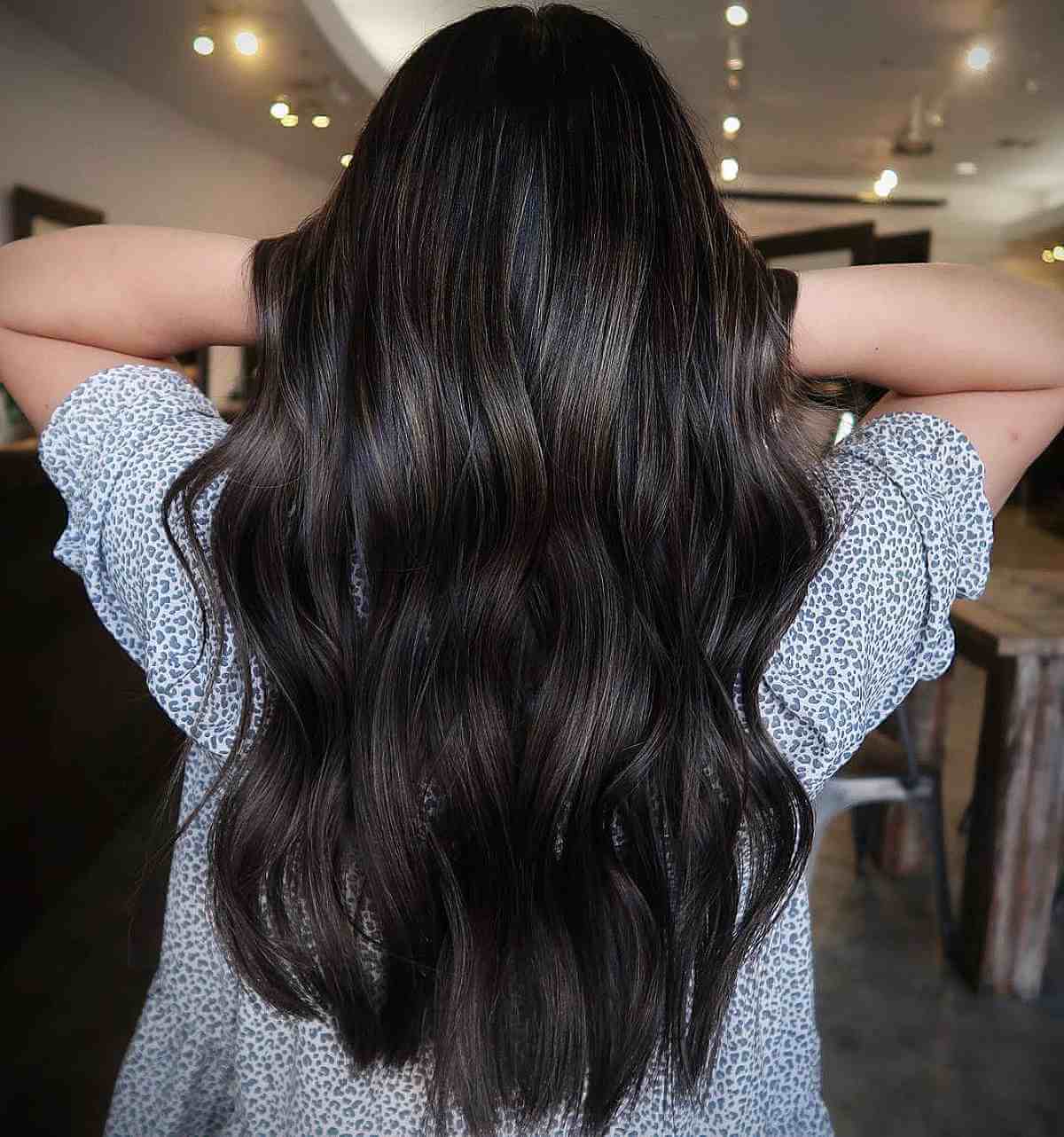 Stunning Deep Brunette with Subtle Highlights