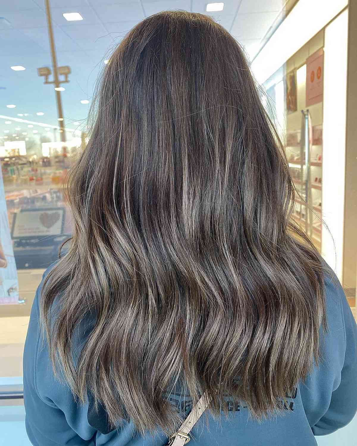 Subtle Mushroom Blonde on Dark Brown Hair