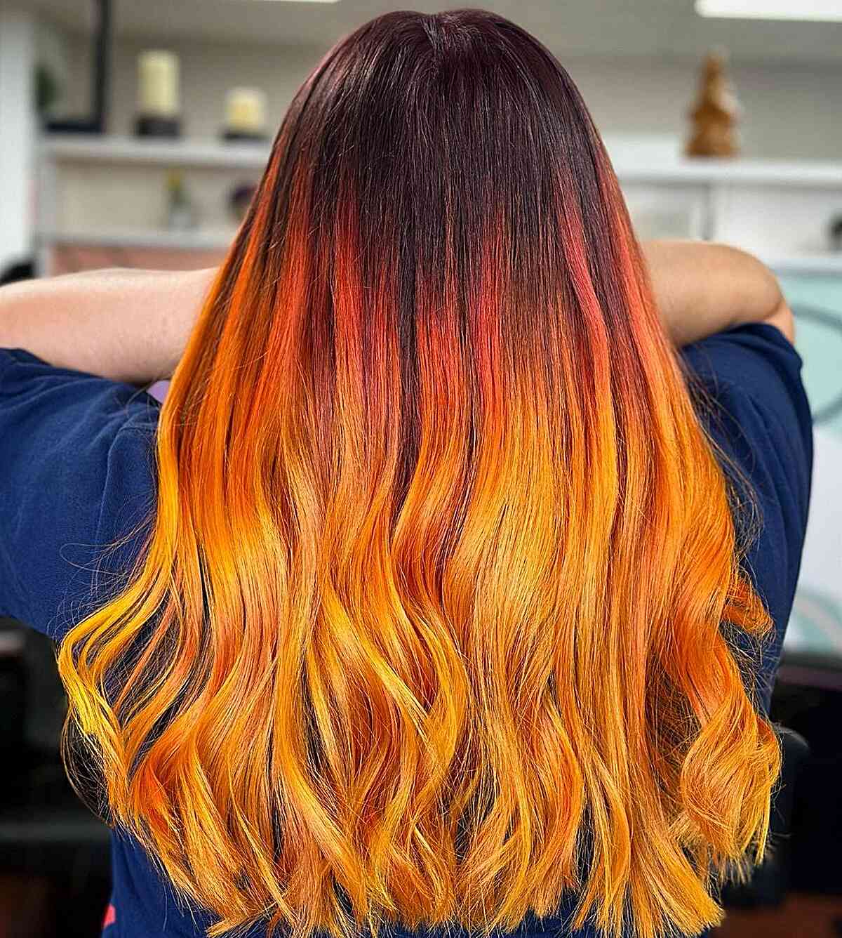 Sunflower Ombre for Long Hair