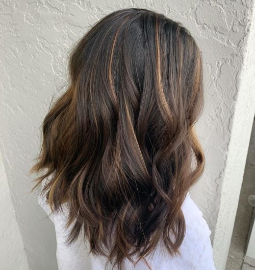 Trendy Caramel Brown Highlights