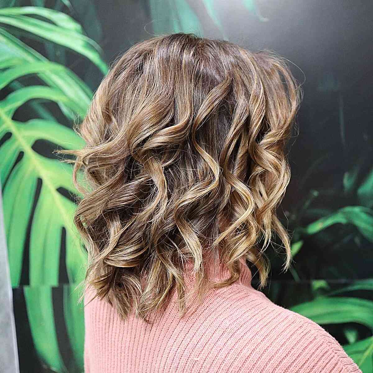 Warm Bronde Balayage on Short Hair