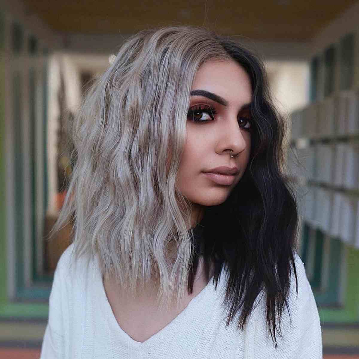 White Blonde and Black Beach Waves