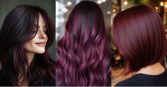 25 Burgundy Balayage Hair Color Ideas for a Cool Reddish Hue