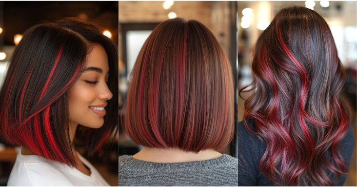 25 Hottest Brown Hair with Red Highlights