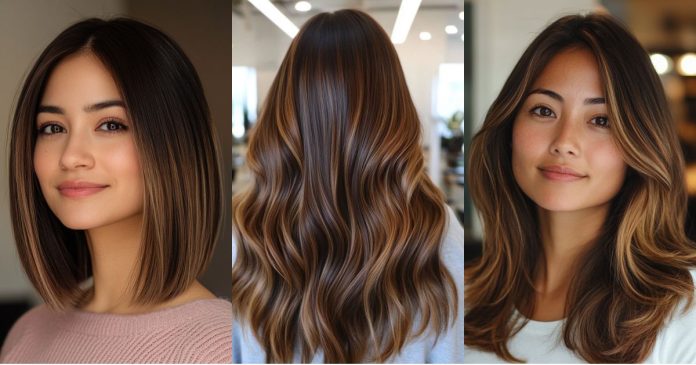 35 Lovely Dark Brown Hair with Highlights to Try This Year