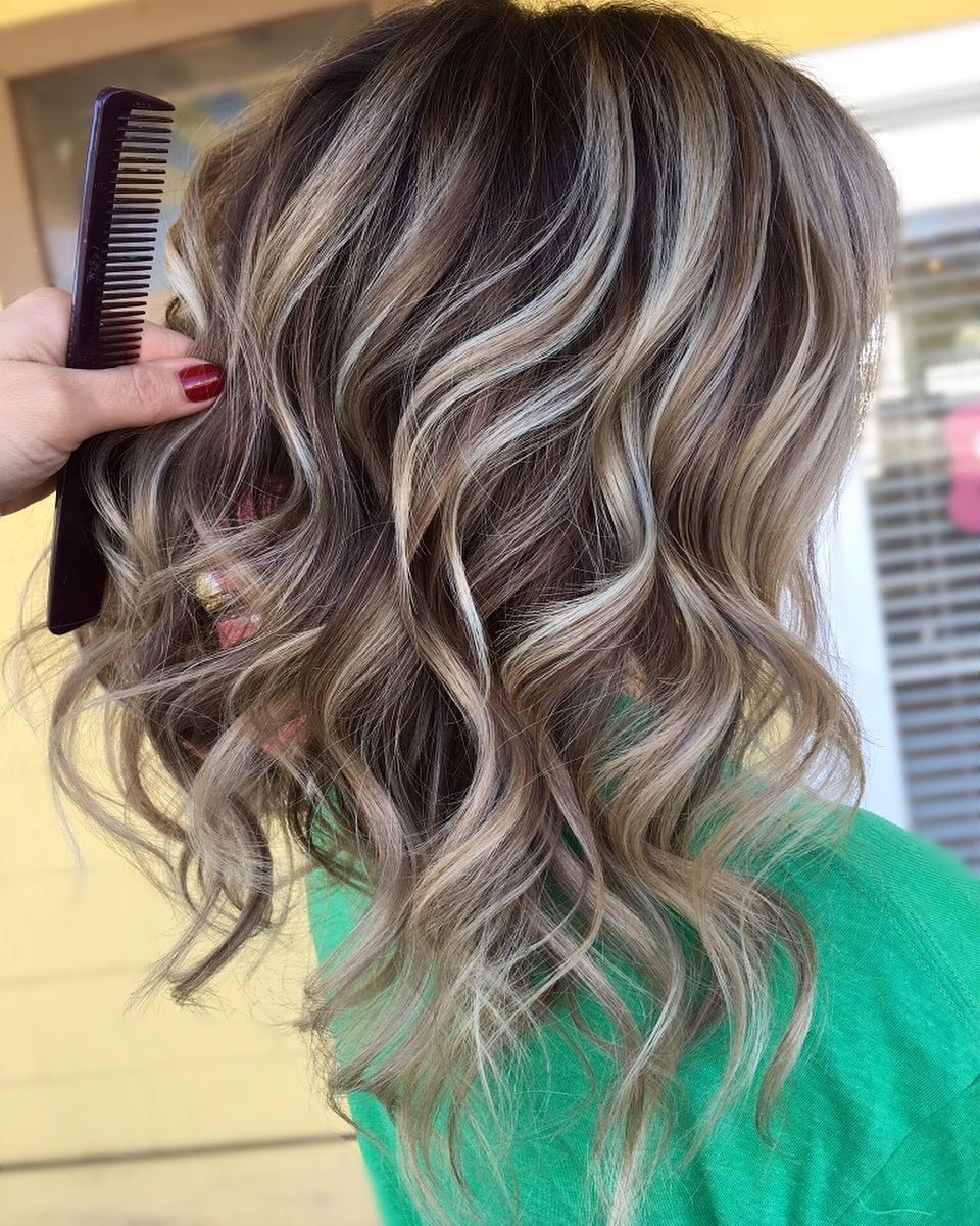 Alluring Dark Hair With Blonde Highlights