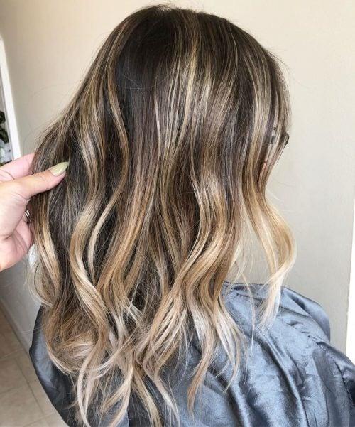 Ash Blonde on Dark Brown Hair