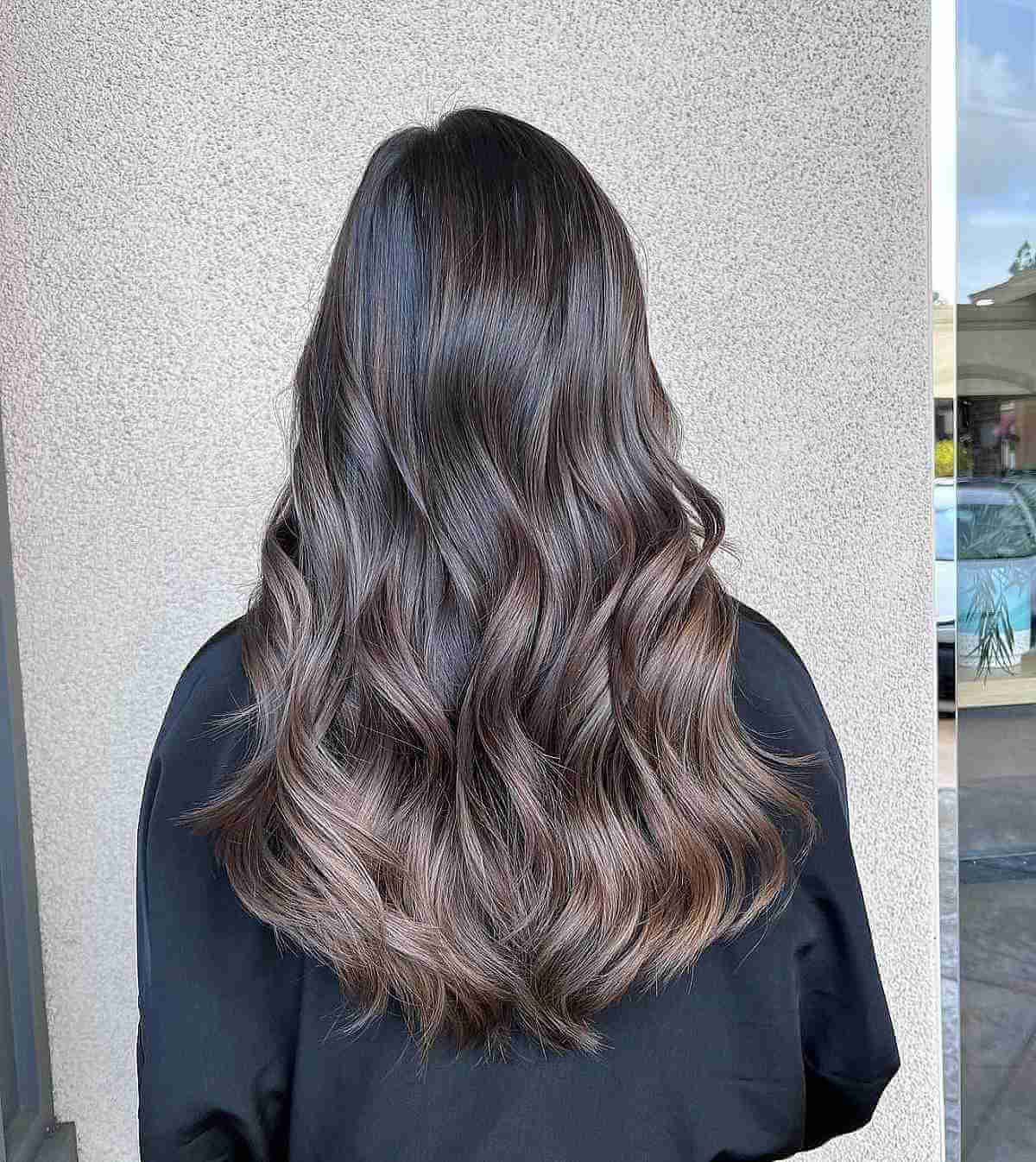 Ash Brunette Hair with Subtle Caramel Ends