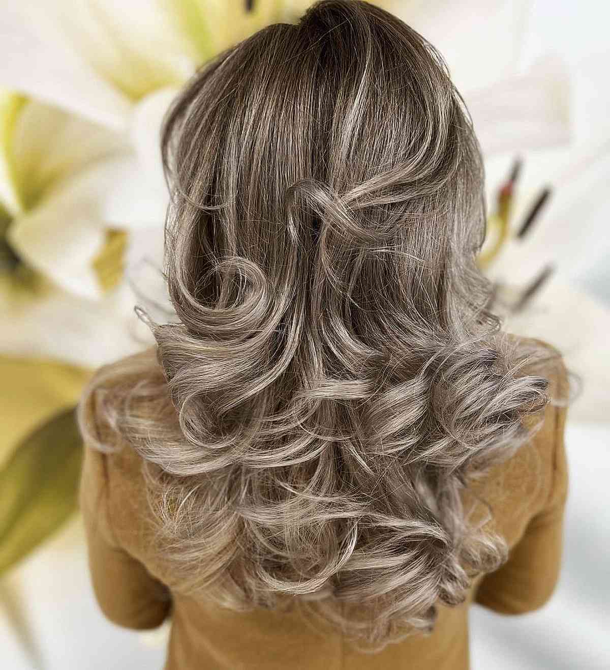 Ash Grey Blonde Balayage