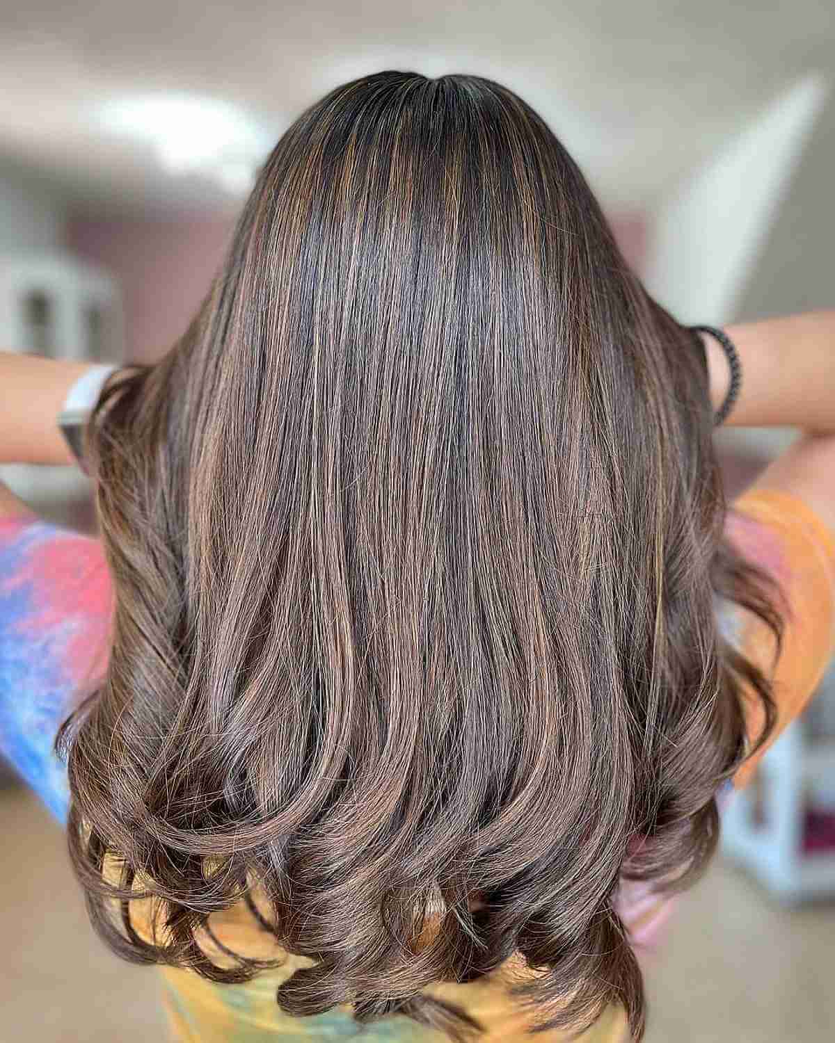 Babylights on Warm Brown Balayage Highlights