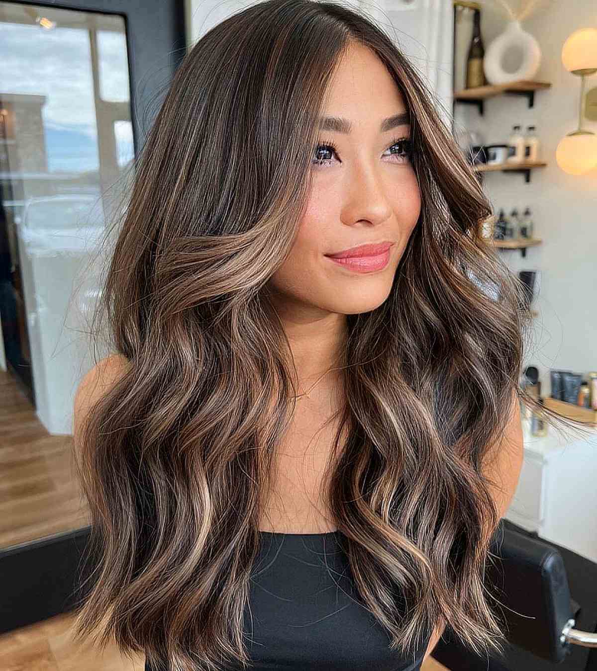 Balayage Dark Brown Highlights