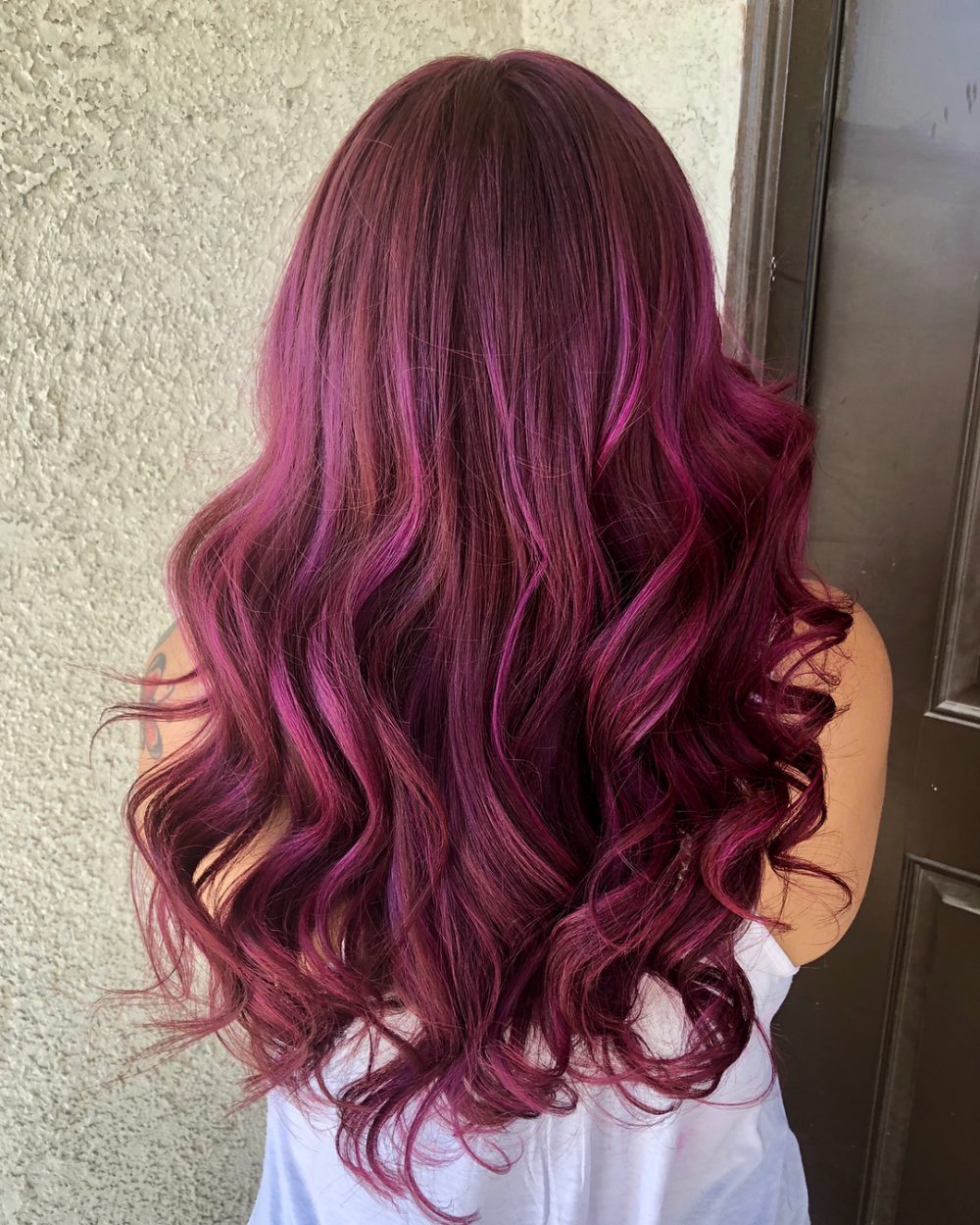 Beautiful Dark burgundy with magenta highlights