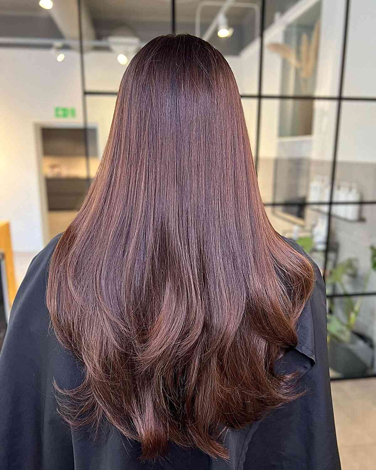 Beautiful Sun-Kissed Chocolate Brown Hair Color