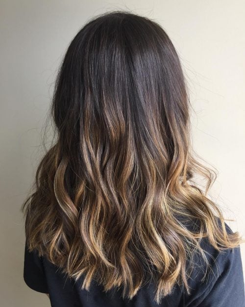 Blended Dark to Golden Brown Ombre 