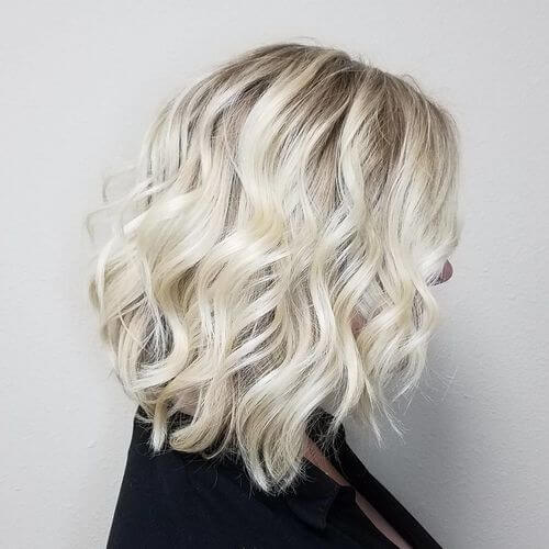 Blonde Wavy Bob Babylights