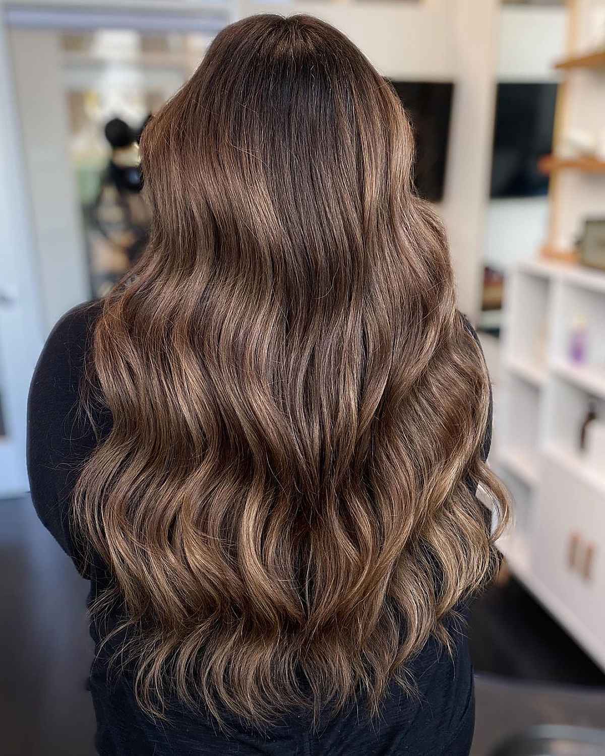 Brunette Balayage with Dark Blonde Highlights