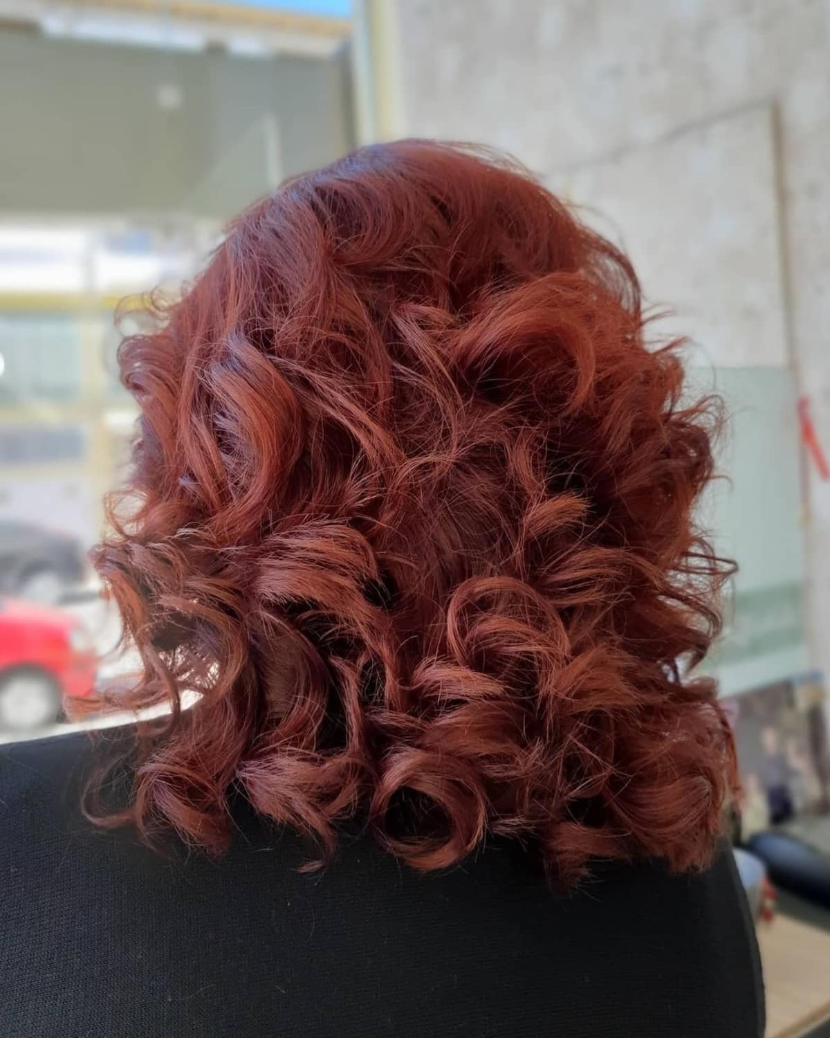 Burgundy with auburn hues for older women