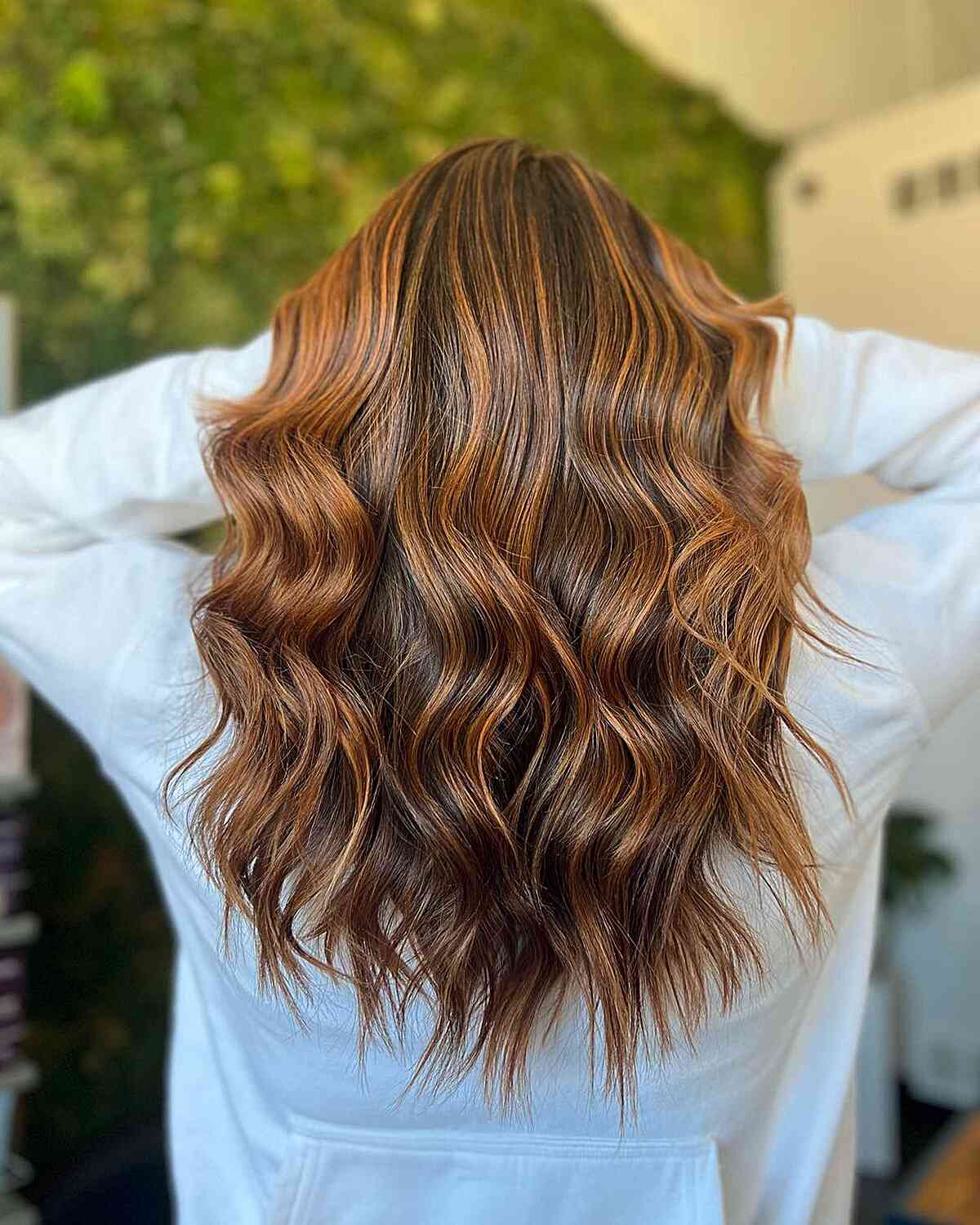 Chocolate Brown and Vibrant Copper Highlights