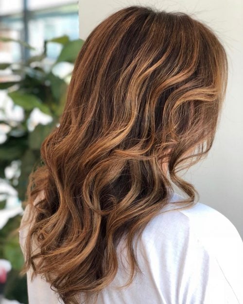 Chocolate Brown Hair with Light Golden Caramel