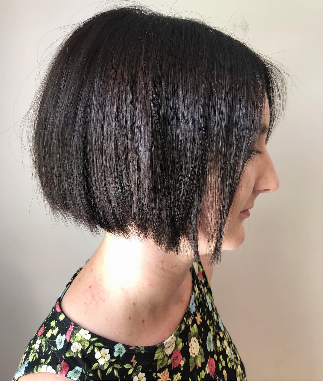 Chocolate Brown Jaw-Length Bob