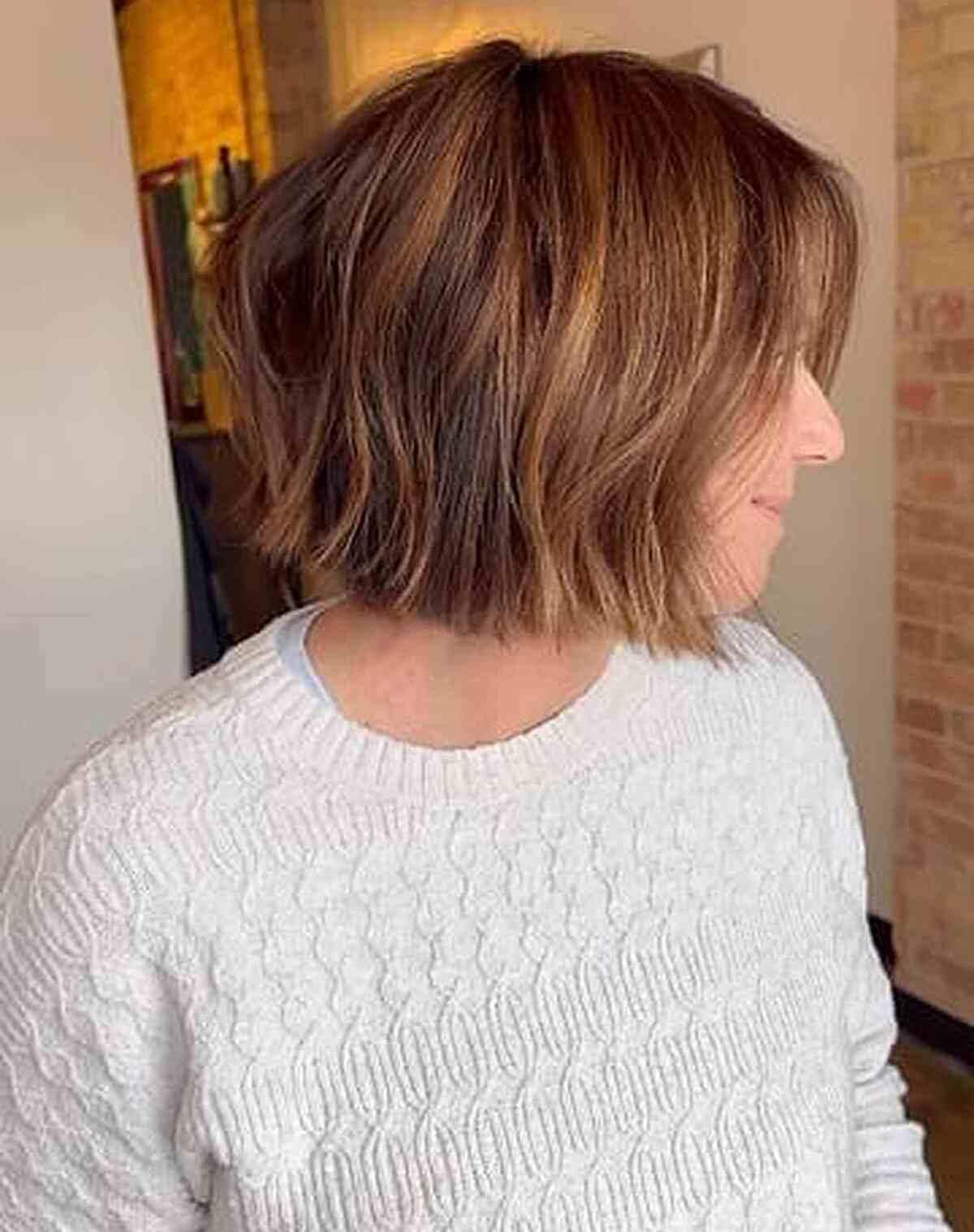 Chocolate Brown Short Tousled Haircut