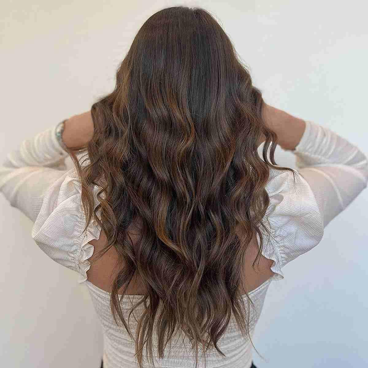 Chocolate Brunette with Dark Caramel Highlights