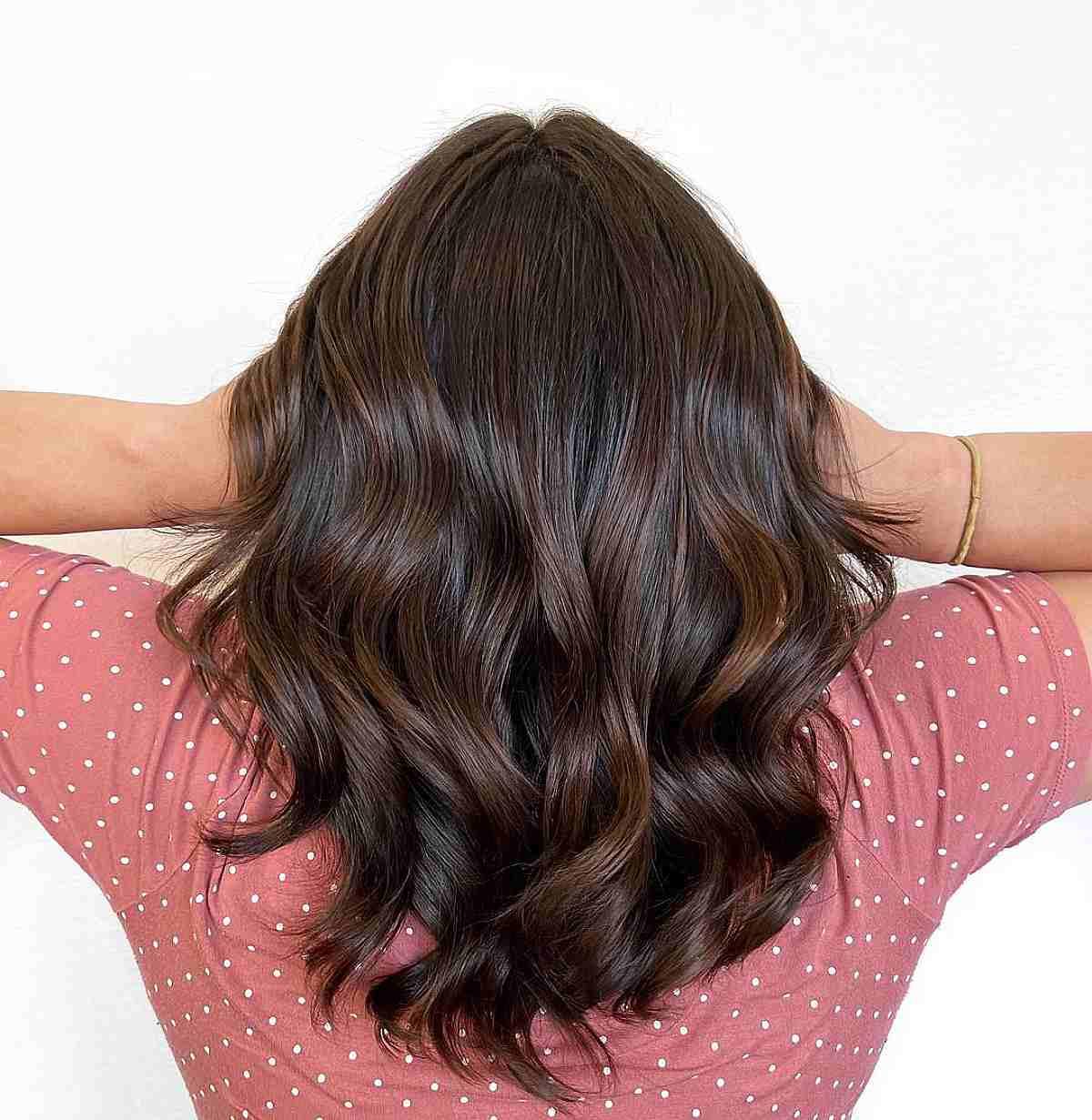 Chunky Layers on Rich Chocolate Brown Hair