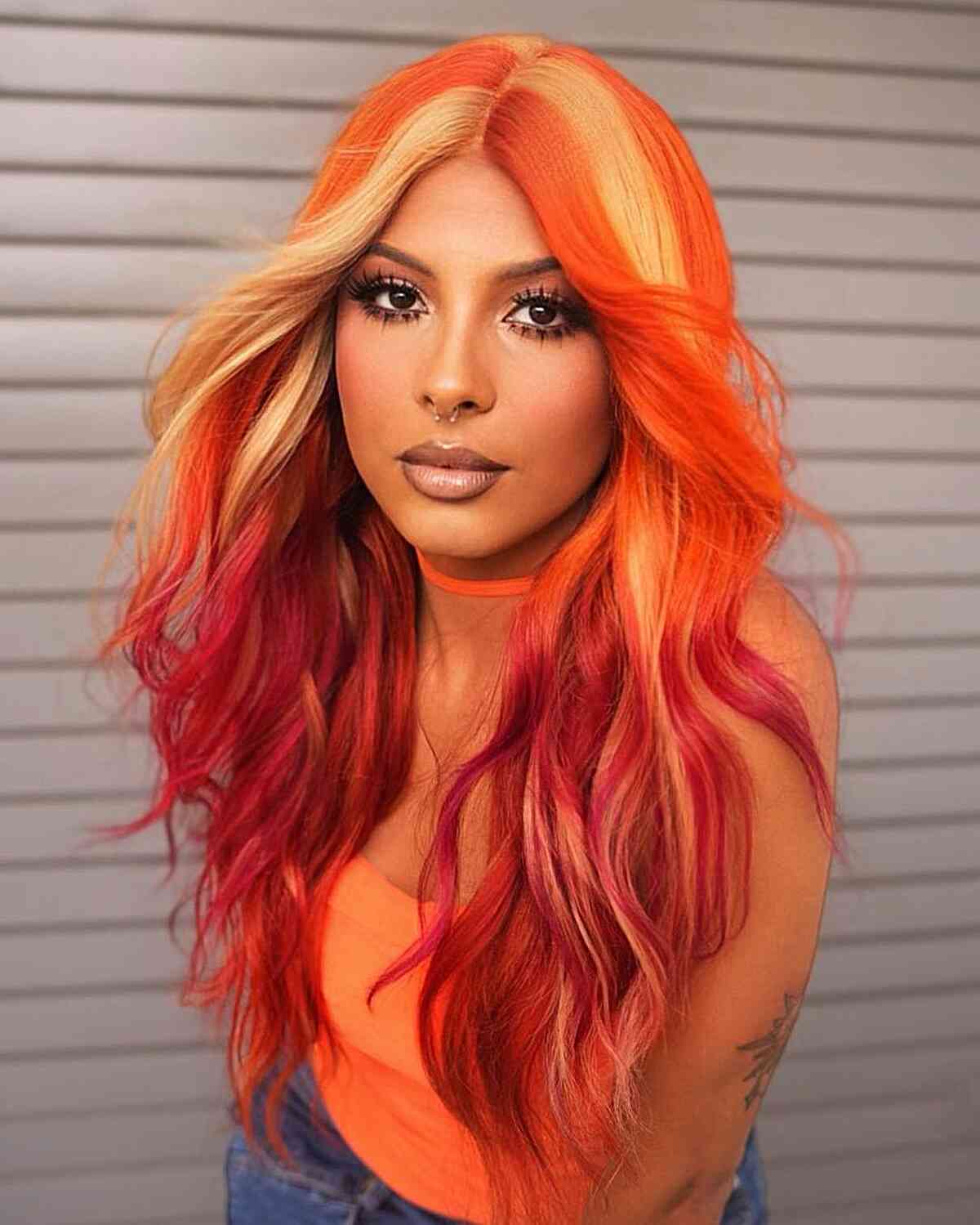 Chunky Orange Highlights