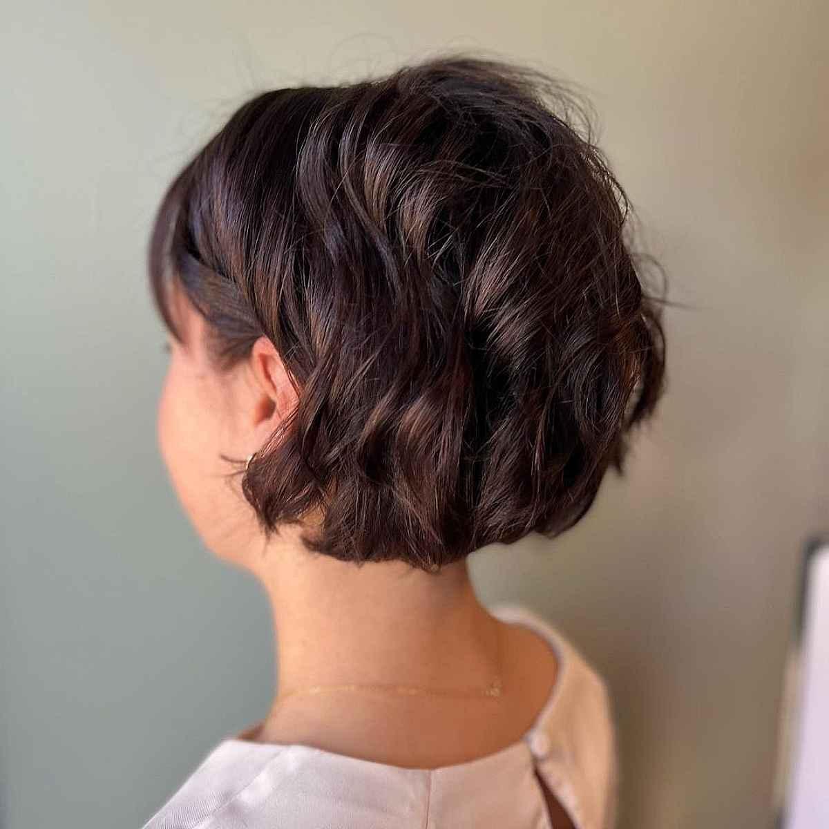 Dark Brown Shade on a Voluminous Bob