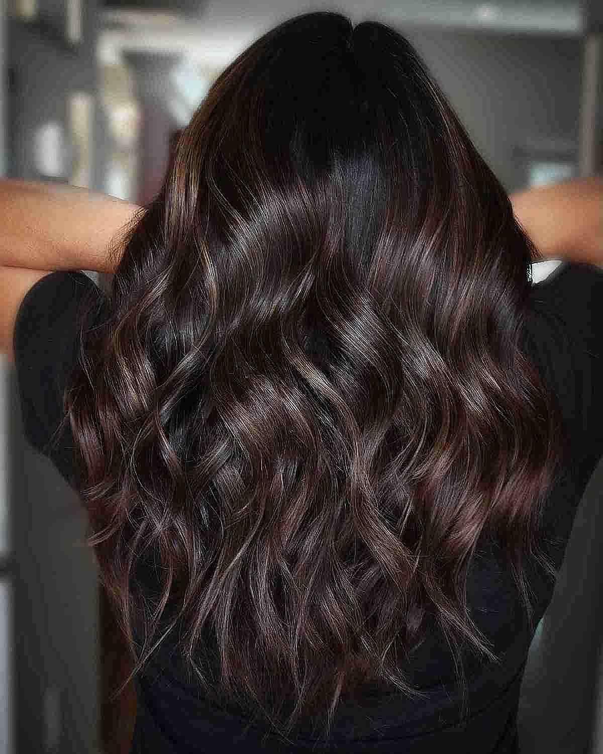 Dark Brown Sun-Kissed Hair Color