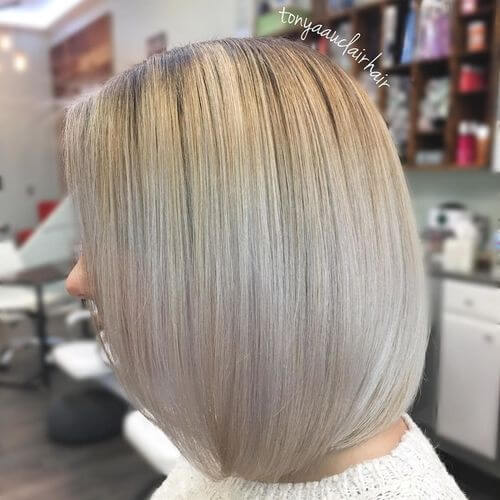 Dark Platinum A-Line Bob