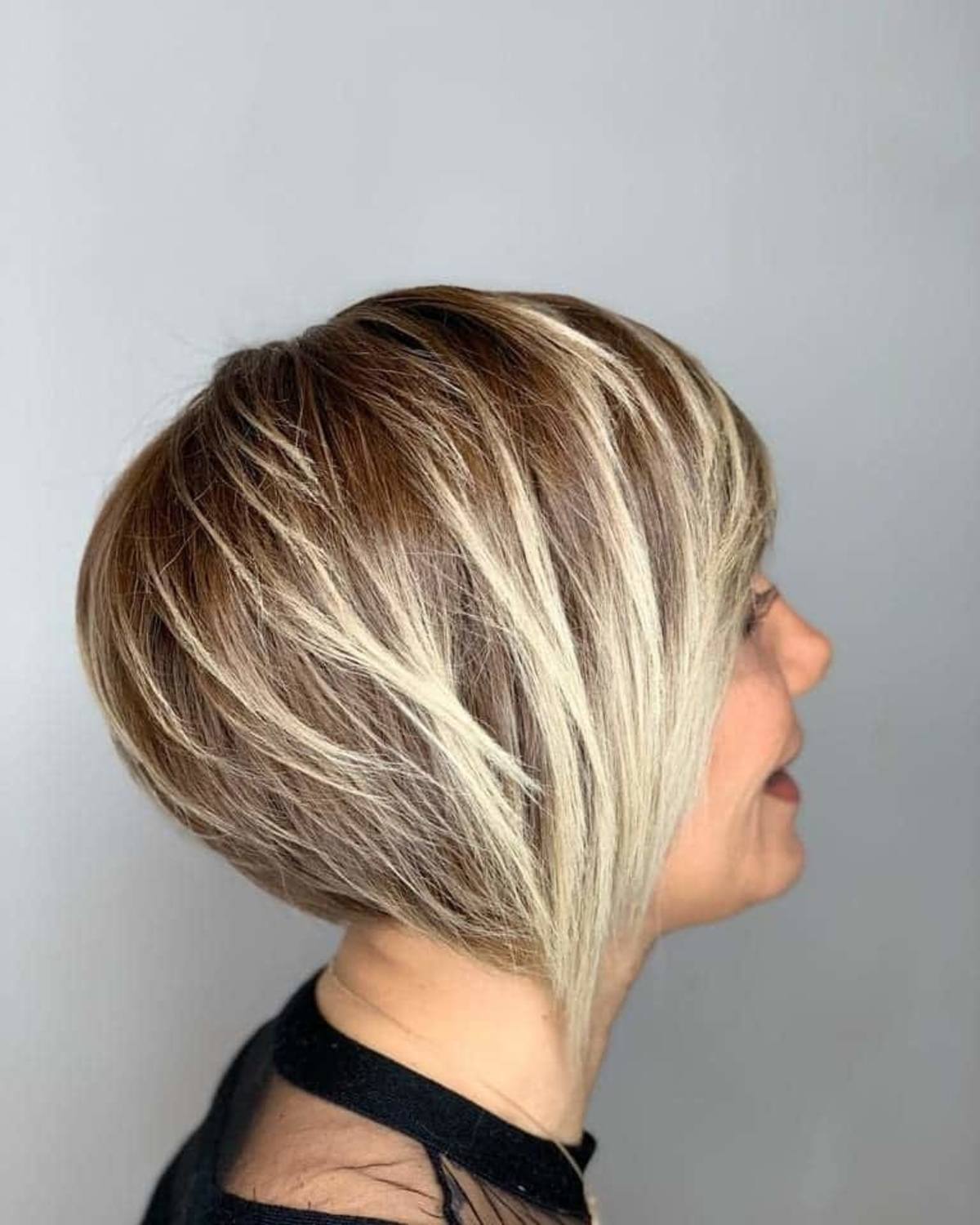 Dark to Light Blonde Ombre Bob Cut