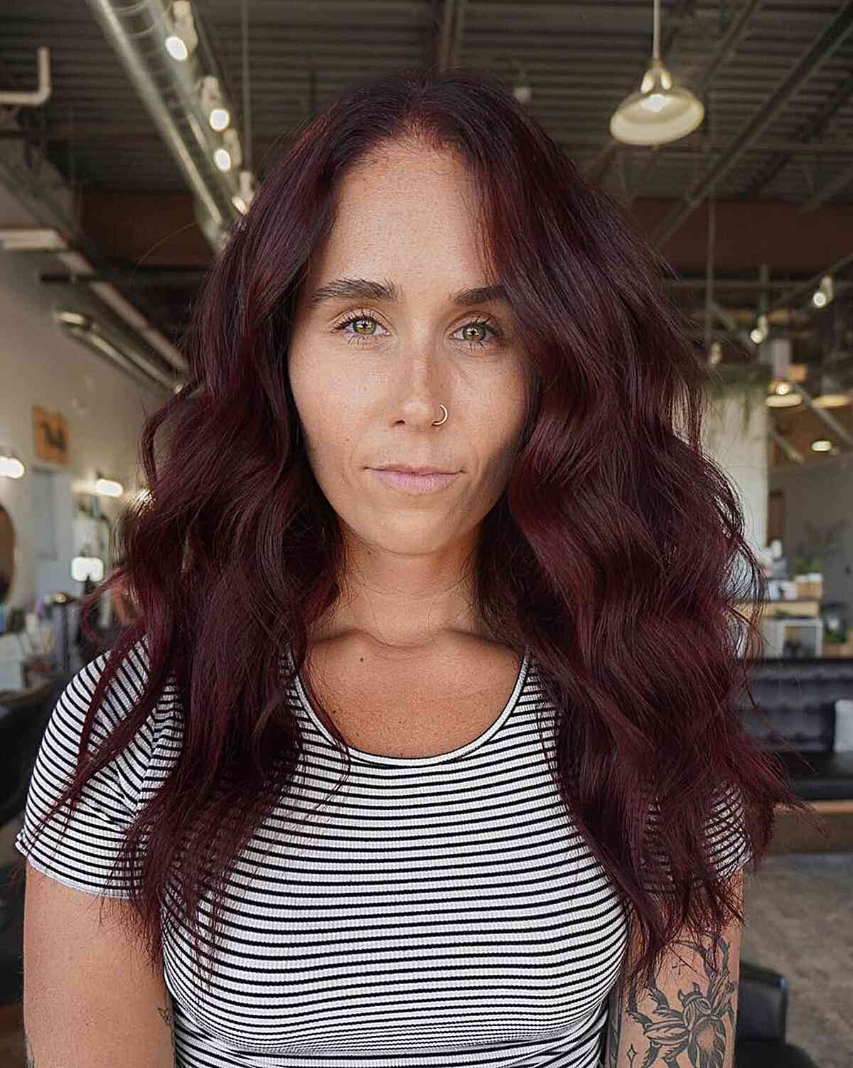 Deep Cherry Cola Hair Tone for Longer Locks