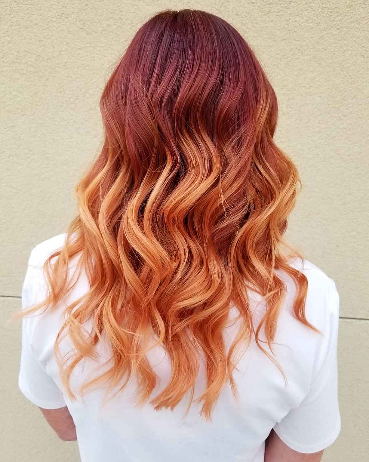 deep orange ombre