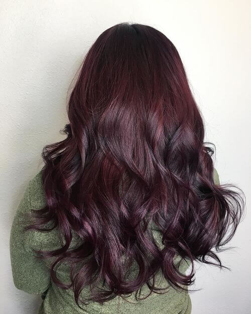 Deep Port Wine Burgundy Hair