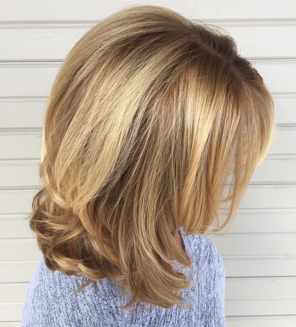 Dimensional honey blonde hair