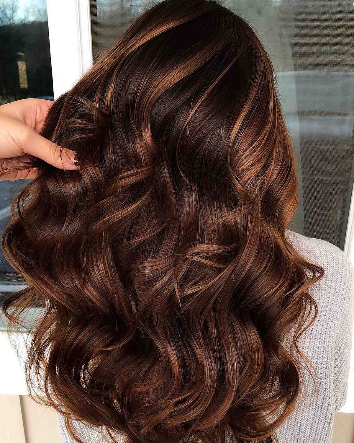 dimensional warm chocolate brown highlights